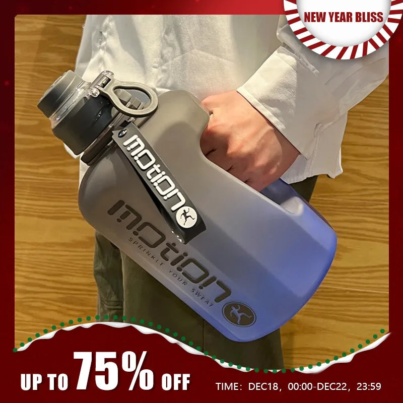 Garrafa de Água Portátil Fitness Esportes ao Ar Livre 2.2L